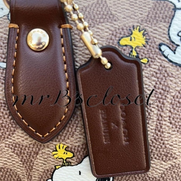 Coach X Peanuts Rowan Satchel Bag In Signature Canvas With Snoopy Print - Picture 4 of 7